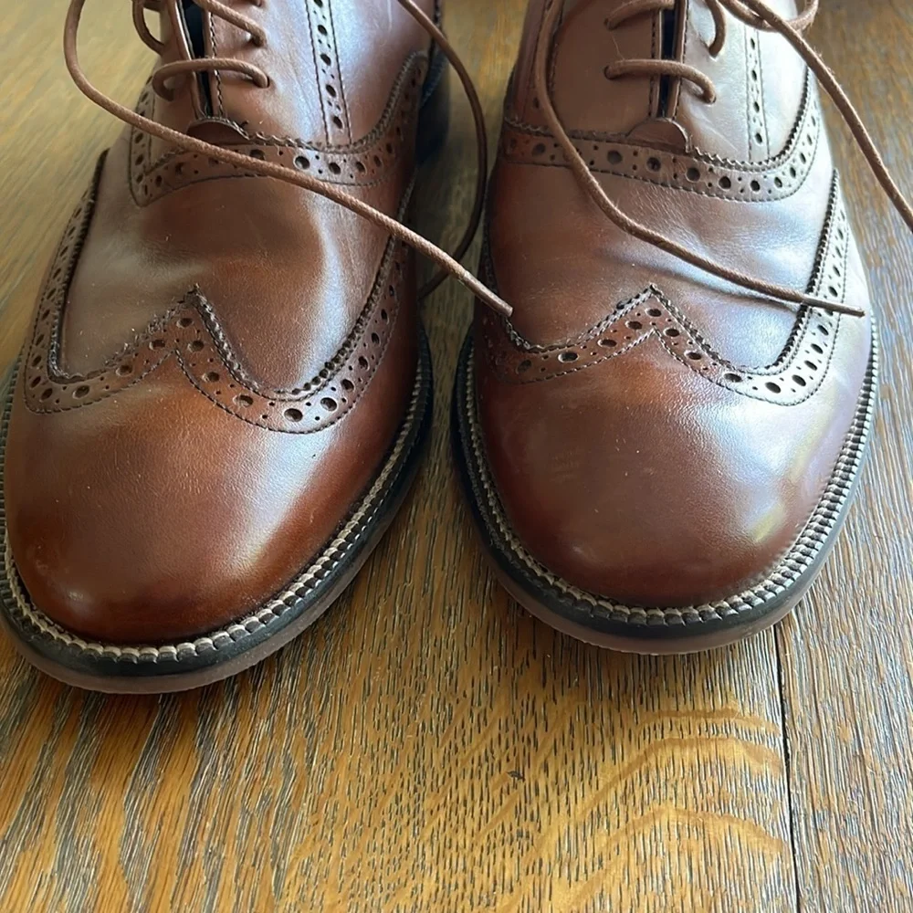 Cole Haan Men’s Shoes Williams Wing II British Tan Color Size 8 M With Box